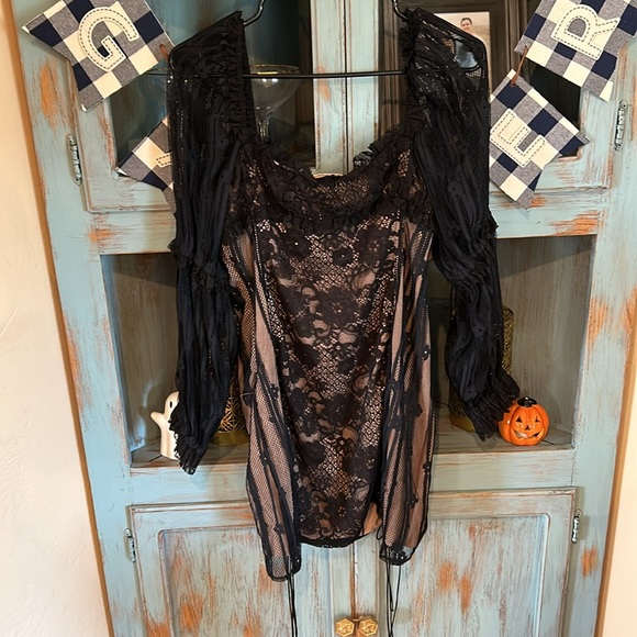 For Love & Lemons large Lacy black dress - Picture 11 of 15